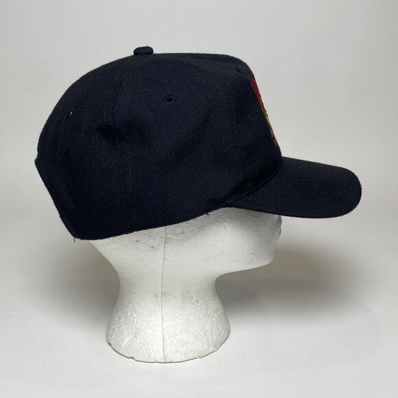 Vintage 106th Avcad Fresno CA Snapback Hat Embroidered Bear Logo Black - Picture 5 of 8